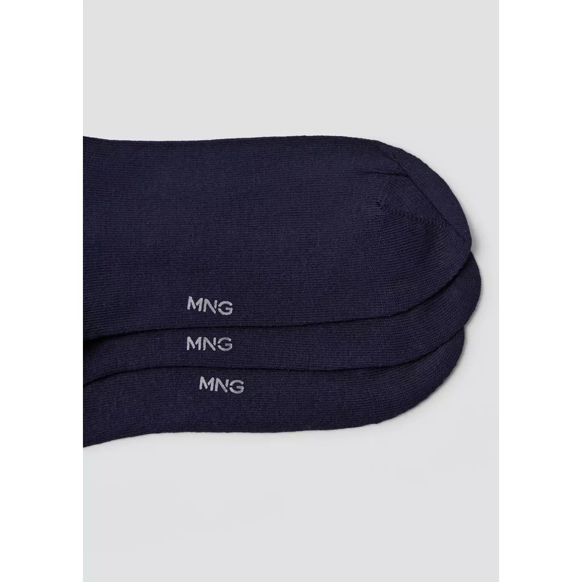 Lot 3 paires de chaussettes longues coton bleu marine foncé, MANGO MAN