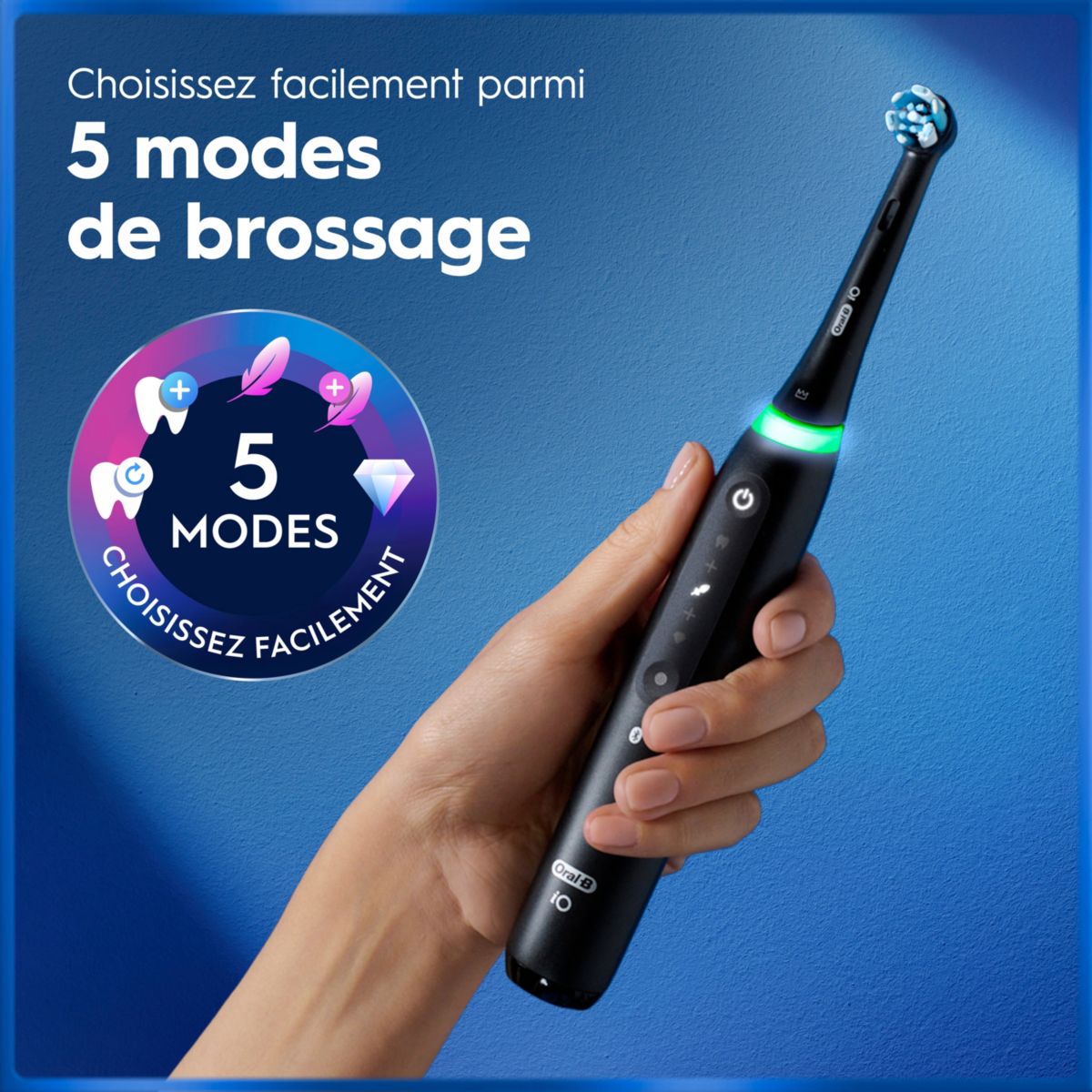 Brosse à dents électrique iO5 Duo Matt Black/Quite White couleur unique, ORAL B