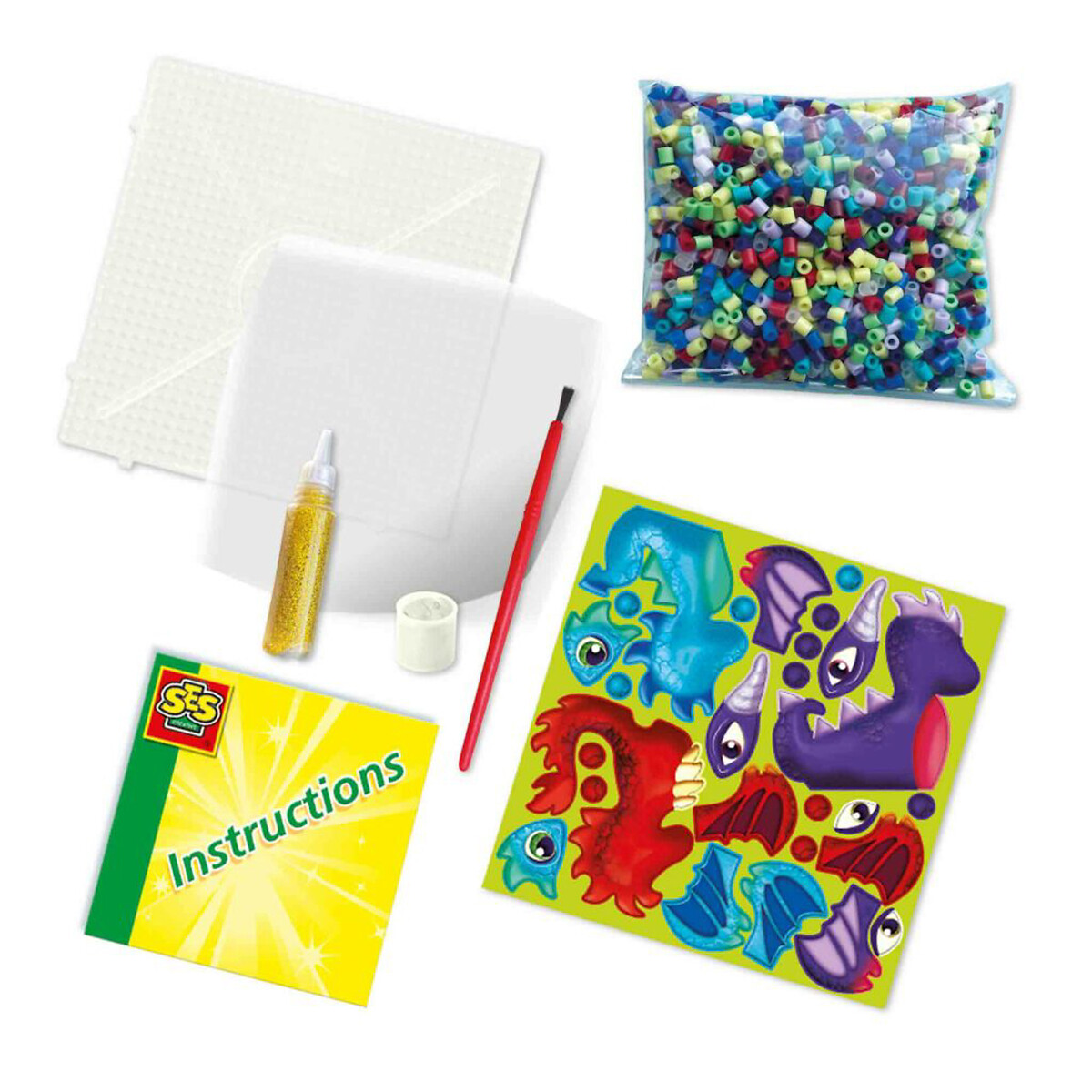 Brinquedo "Missangas - Dragões", SES multicolor, SES