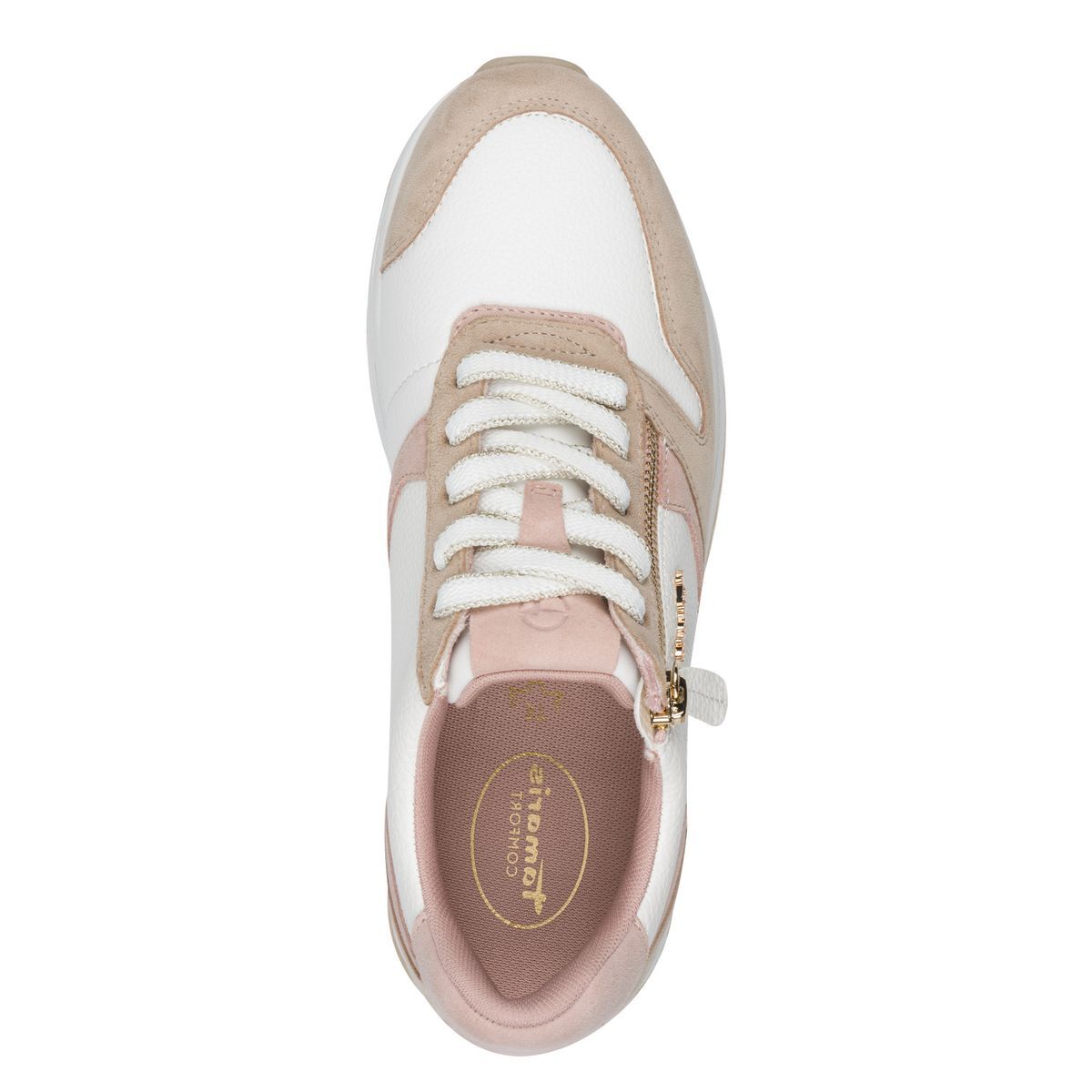 Basket femme beige rose, TAMARIS