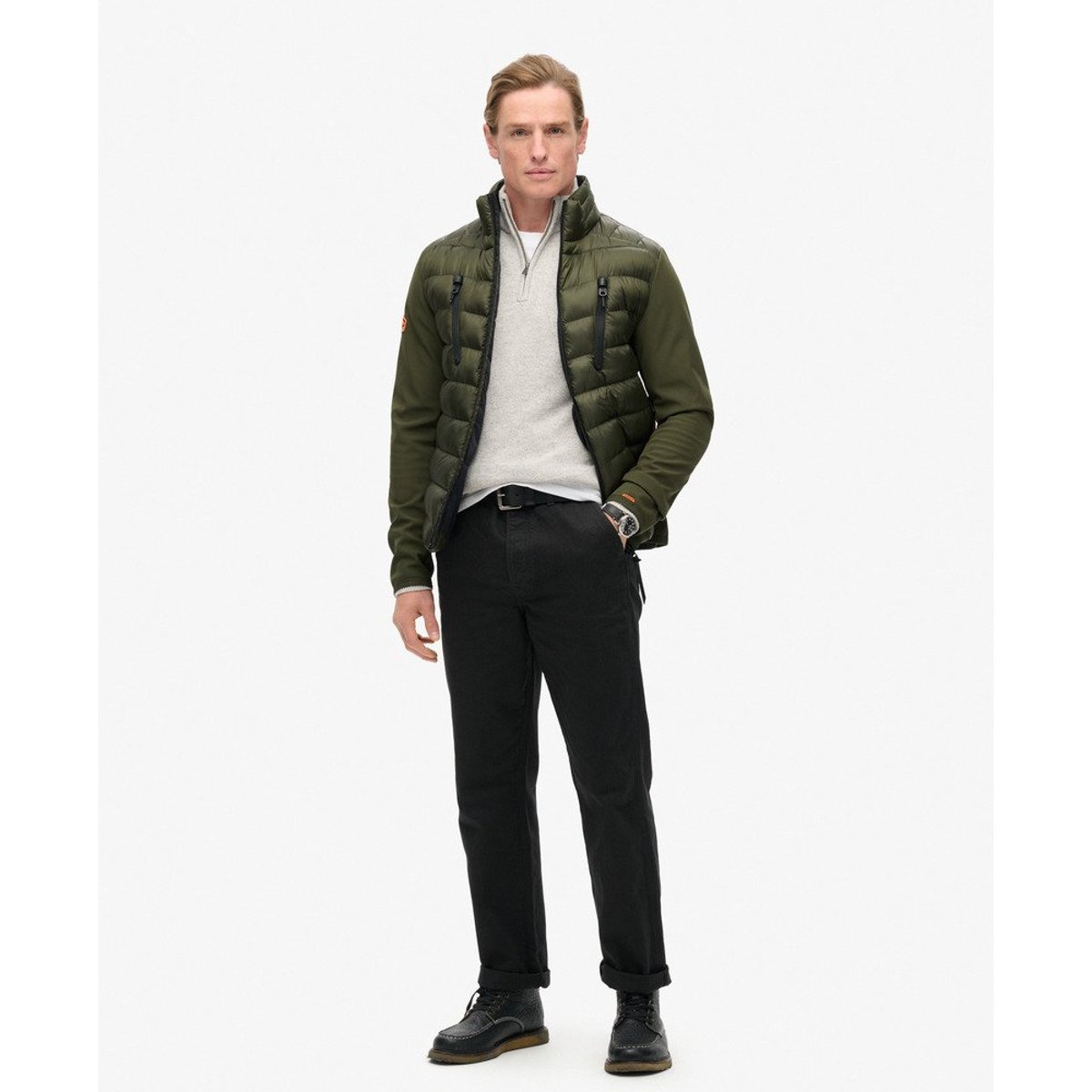 Veste Storm Softshell Hybrid kaki militaire, SUPERDRY