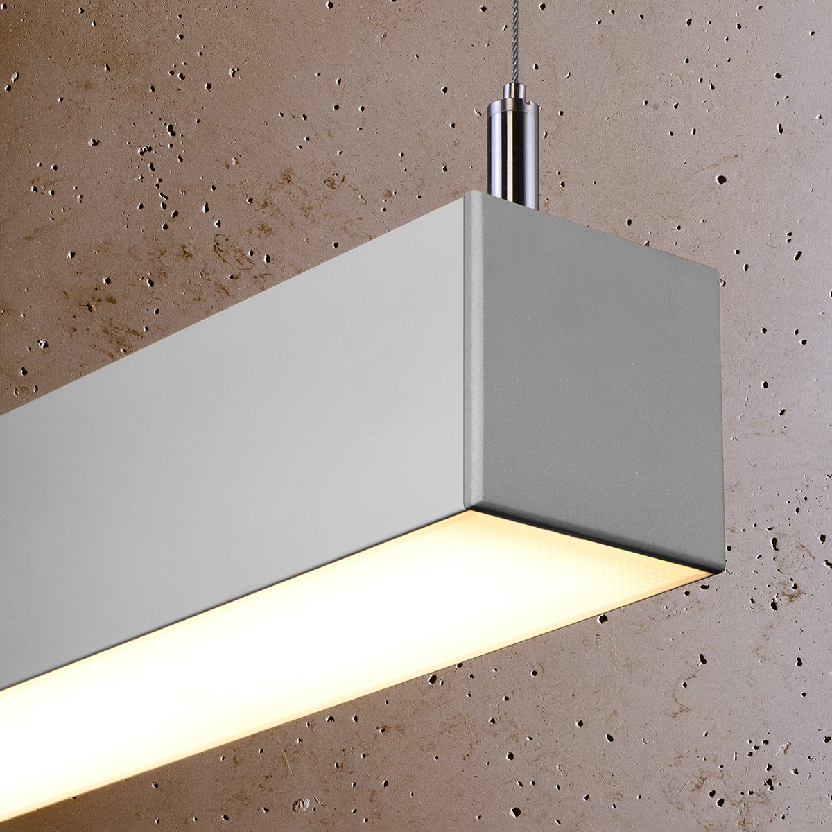 Suspension Aluminium Gris LED 1 Pinne gris, EDEN