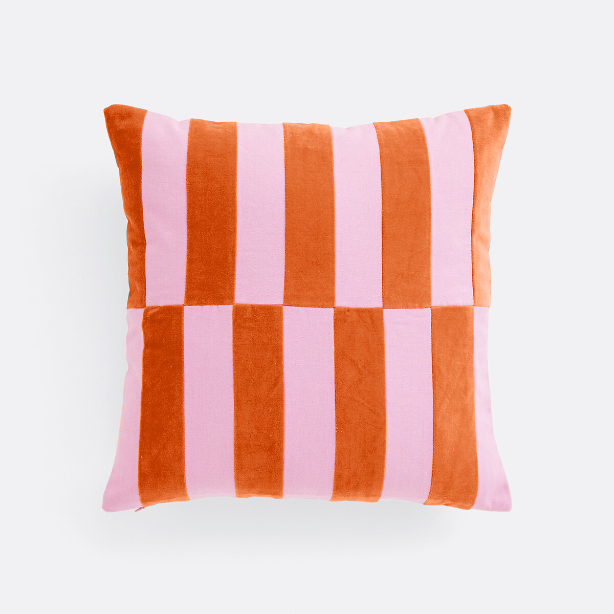 Housse de coussin en velours, TABAKA orange/rose, LA REDOUTE INTERIEURS