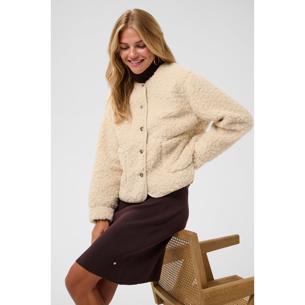 Veste beige oatmeal, CREAM