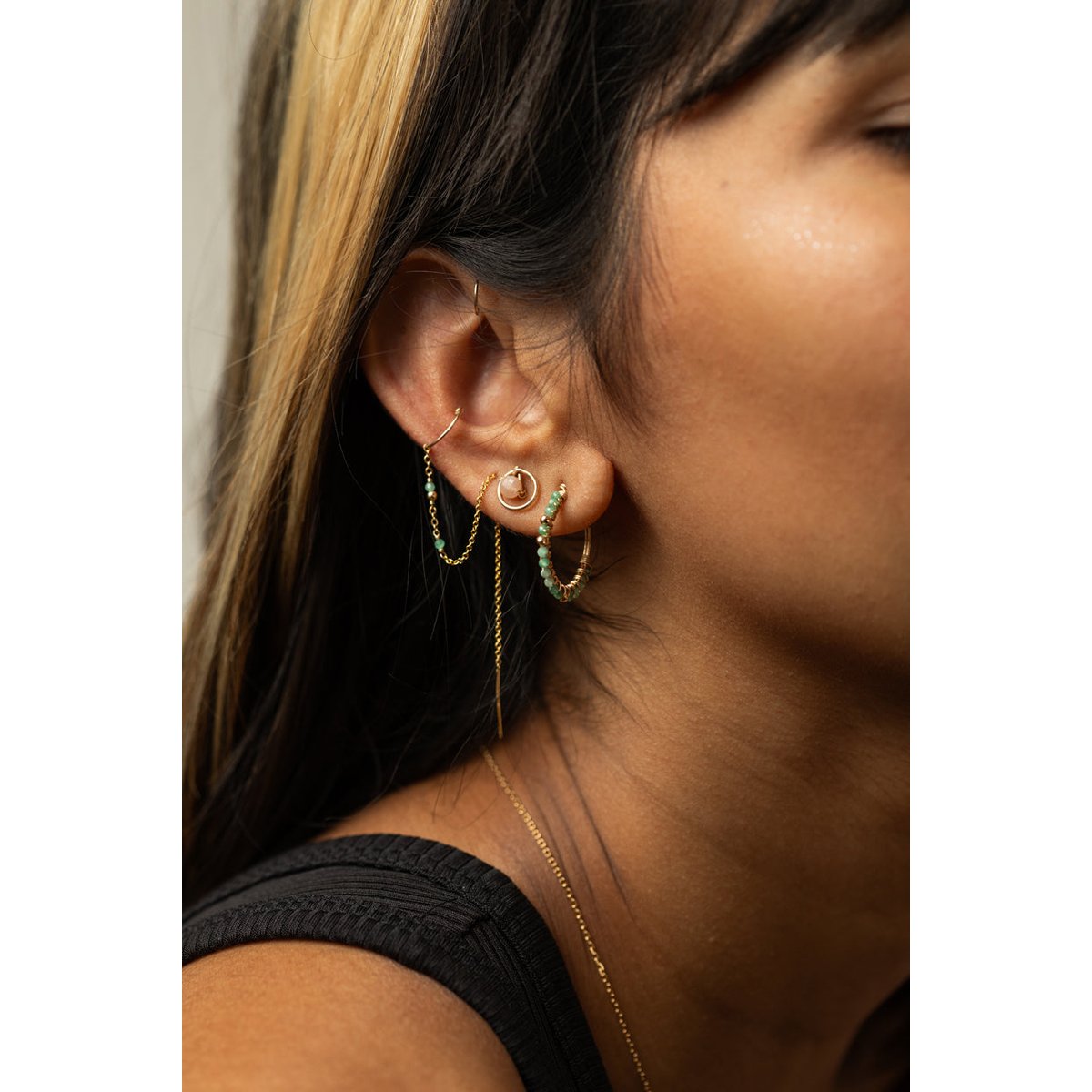 Bijou d'oreille Satellite - Perles de culture argent / tanzanite, YAY PARIS