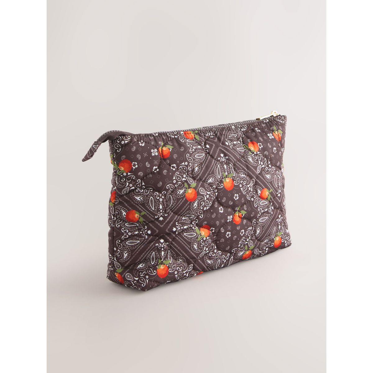 Pochette imprimée en nylon marron chocolat, NEXT