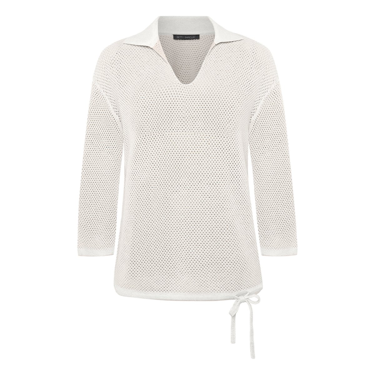 Pull-over en maille à col patch cream/beige, BETTY BARCLAY