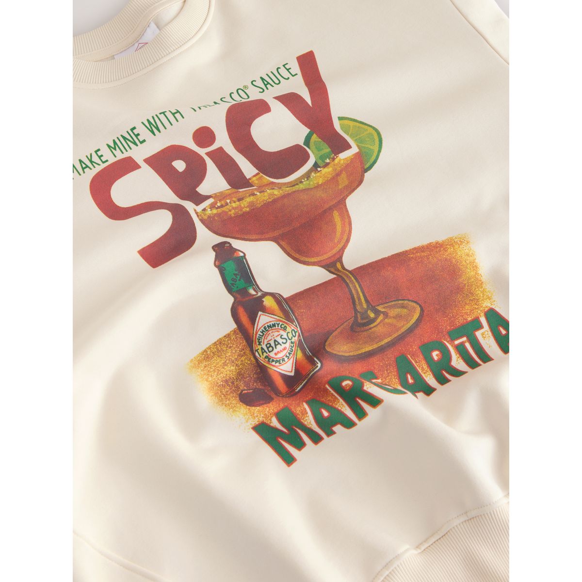 Sweat-shirt tabasco spicy margarita écru, NEXT