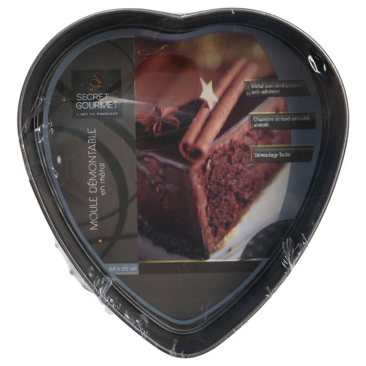 Moule coeur démontable MOULES DEMONTABLES noir, 5FIVE SIMPLY SMART