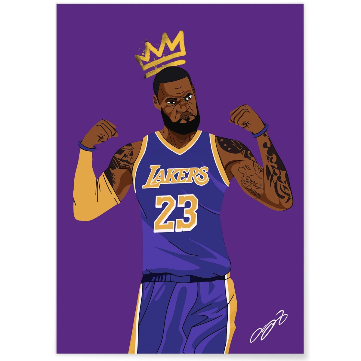 Affiche LeBron James - King James blanc, L'AFFICHERIE