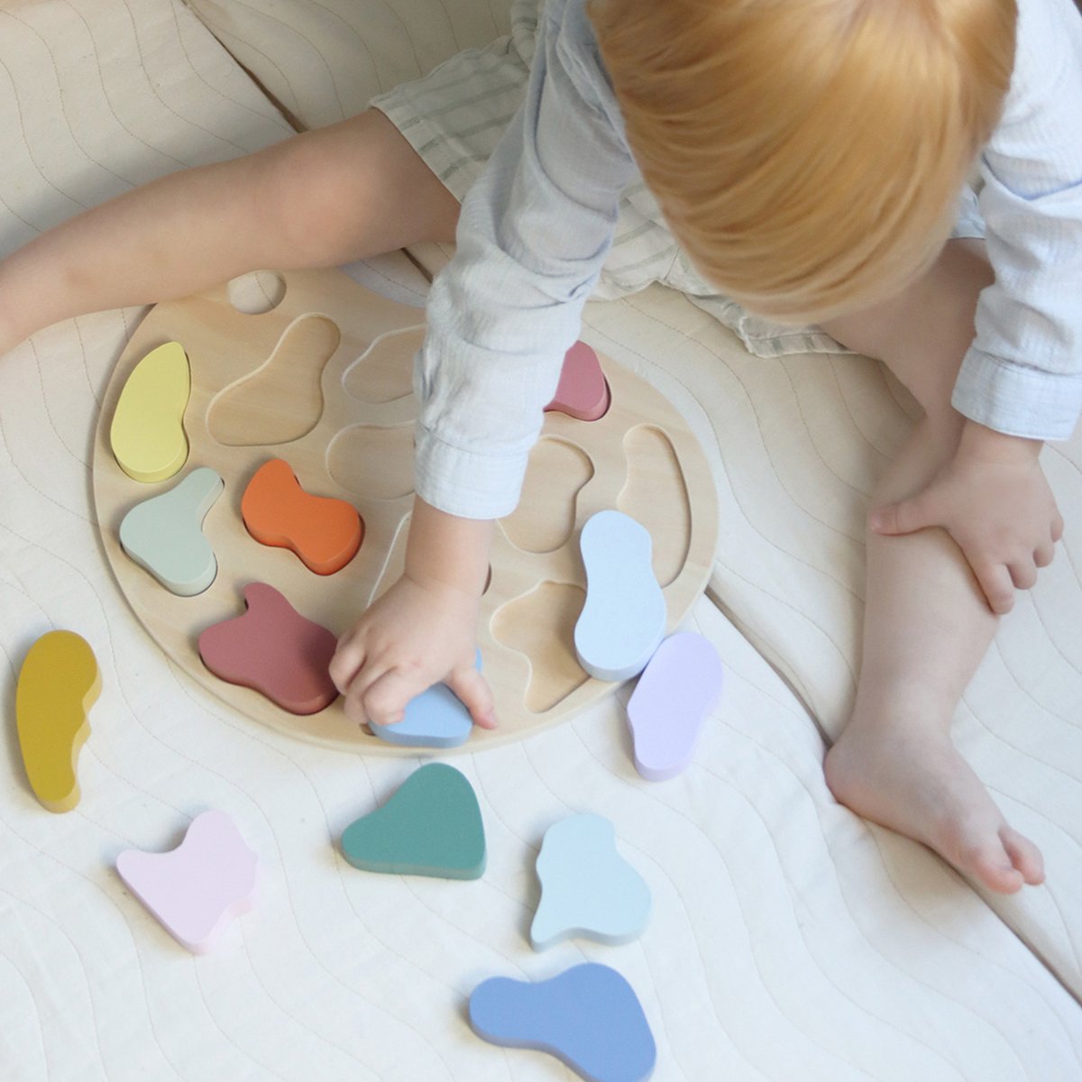 Jeu' de'eveil - Puzzle à encastrer- Couleurs couleur unique, KINDSGUT
