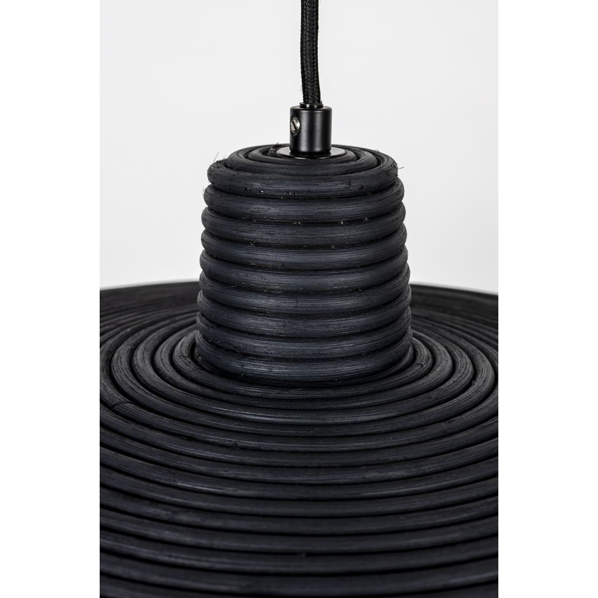 Suspension en rotin ethnique, D.45, BALANCE noir, ZUIVER