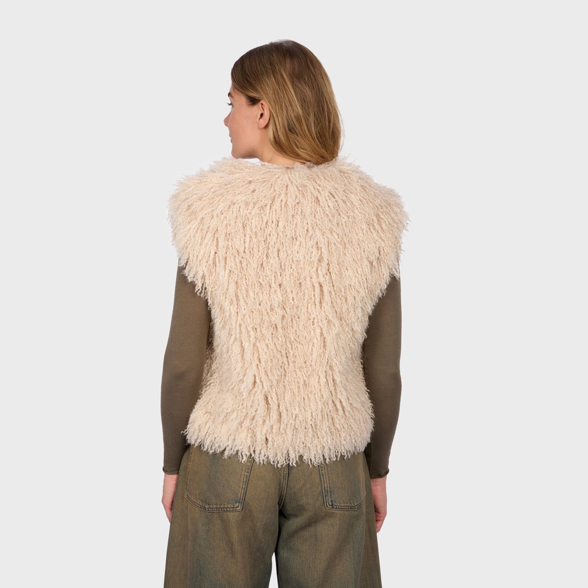 Gilet sans manches à coupe classique BETH beige clair, OAKWOOD