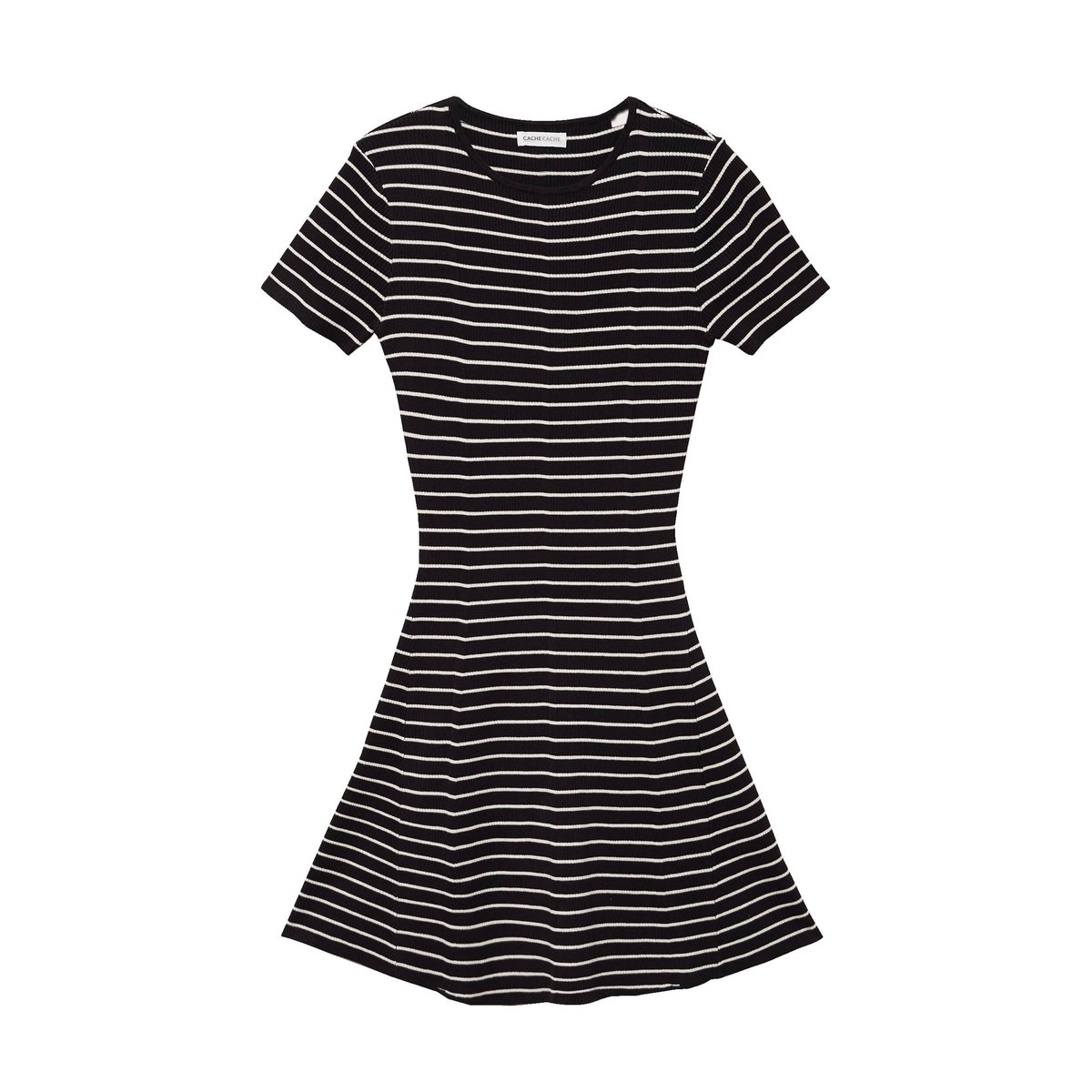 Robe droite manches courtes blanc, CACHE CACHE