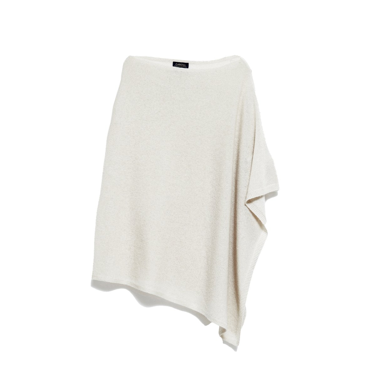 Poncho asymétrique en cachemire BALTIA ivoire, CAROLL