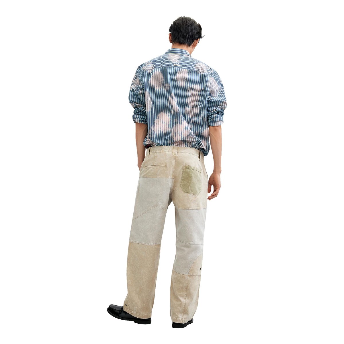 Pantalon patchwork beige, DESIGUAL