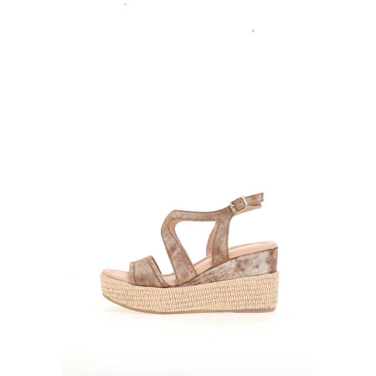 Leather Wedge Sandals tobacco, MJUS