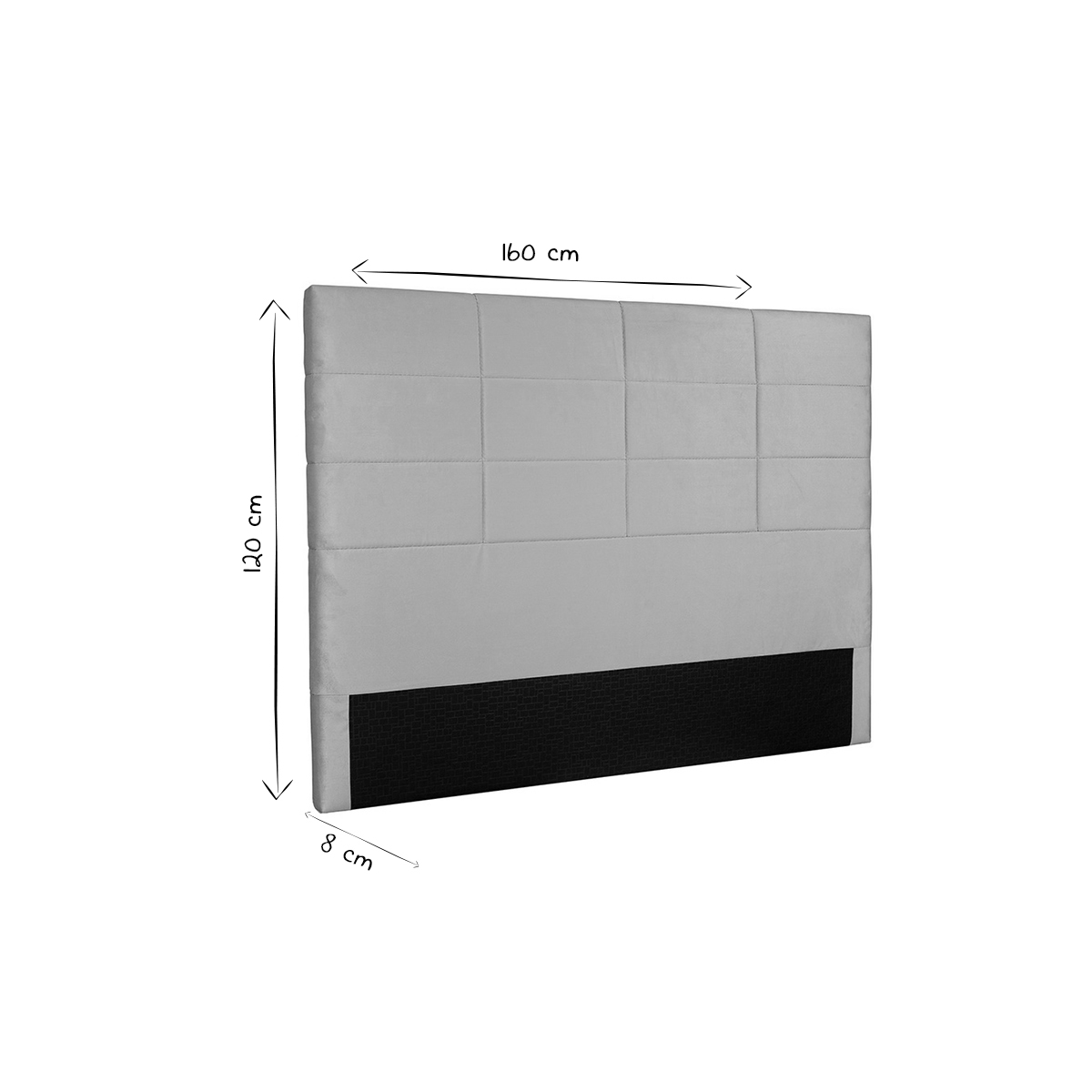 Tête de lit moderne L160 cm ANATOLE beige, MILIBOO