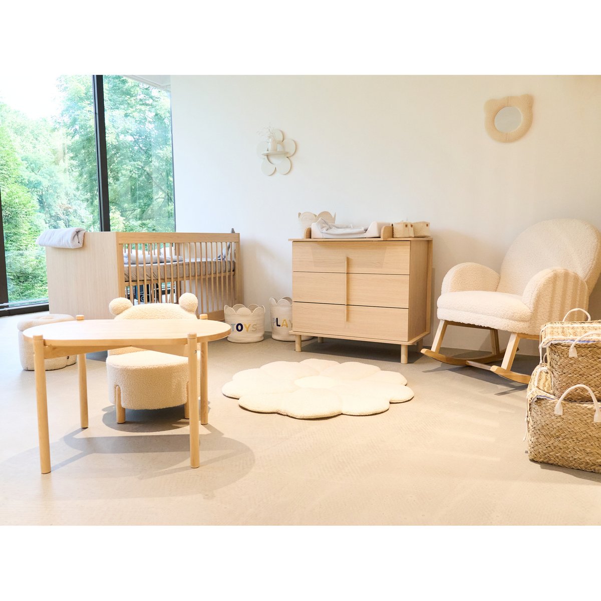 Commode à langer 3 tiroirs naturel, CHILDHOME