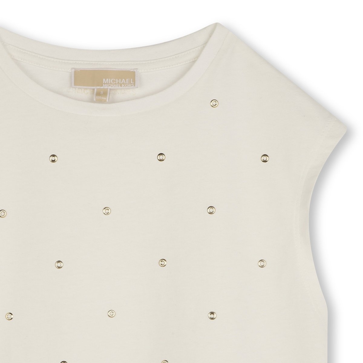 T-shirt de cérémonie en coton offwhite, MICHAEL KORS