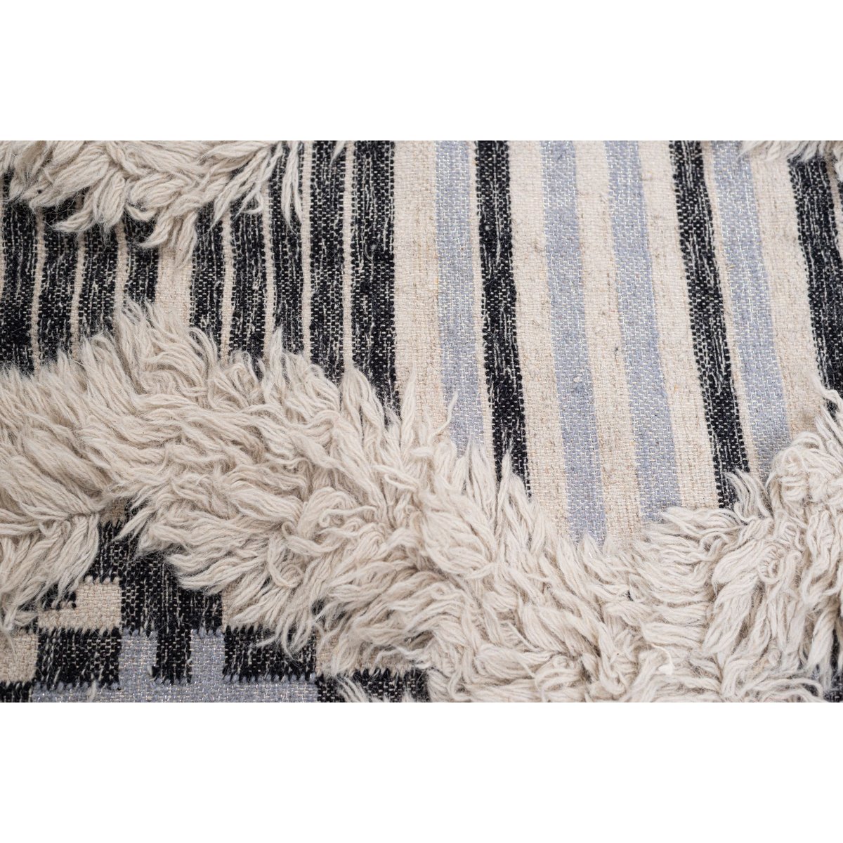 Tapis salon tissé main réversible - VINTAGE noir et blanc, TOM TAILOR