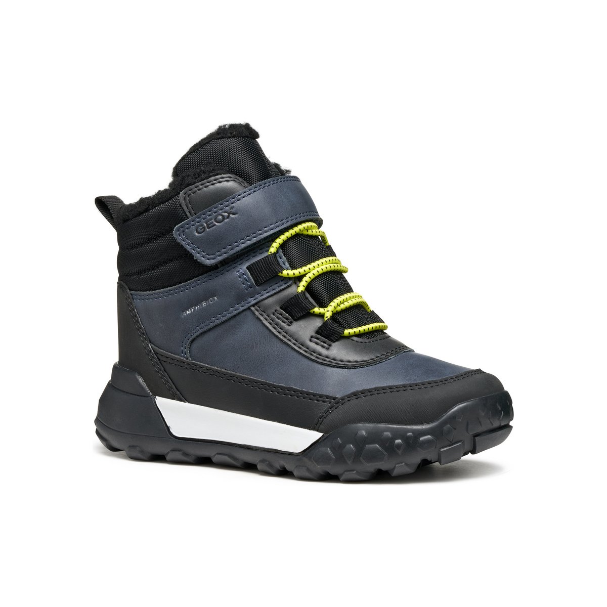 Bottes Et Bottines J TREKKYUP B ABX bleu marine/citron vert, GEOX