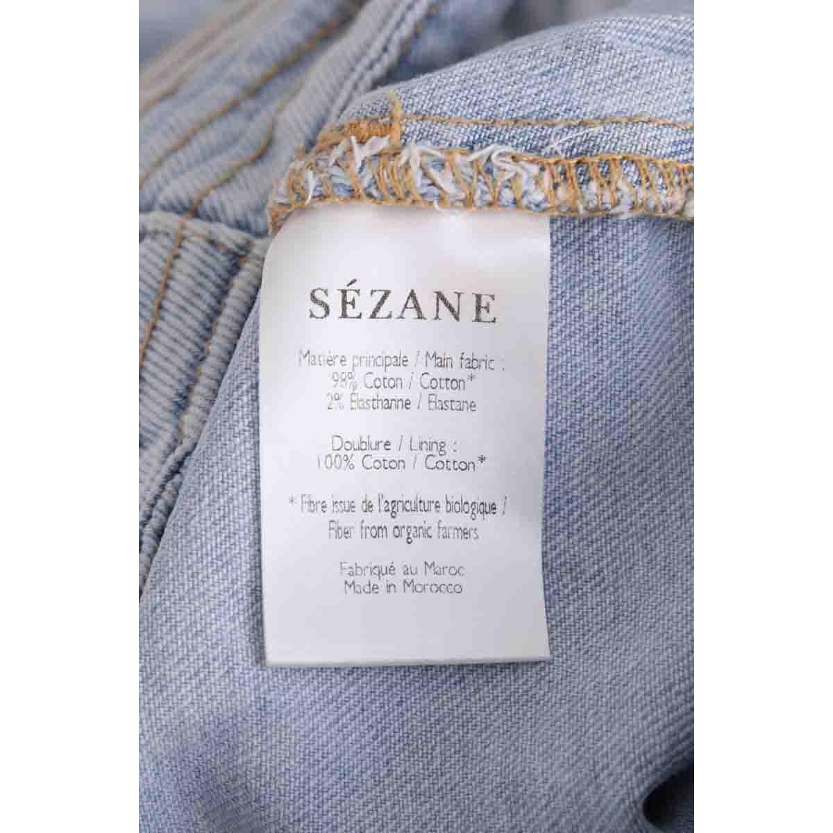 Jean boyfriend taille haute - Très Bon État bleu, SEZANE