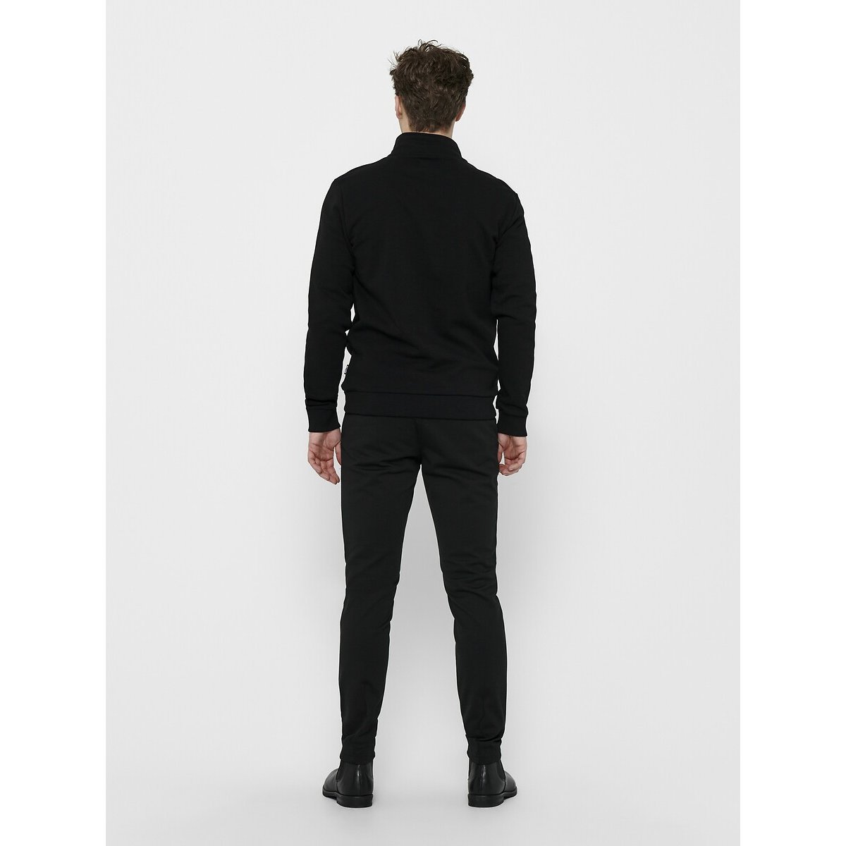 Sweat demi-zippé noir, ONLY & SONS