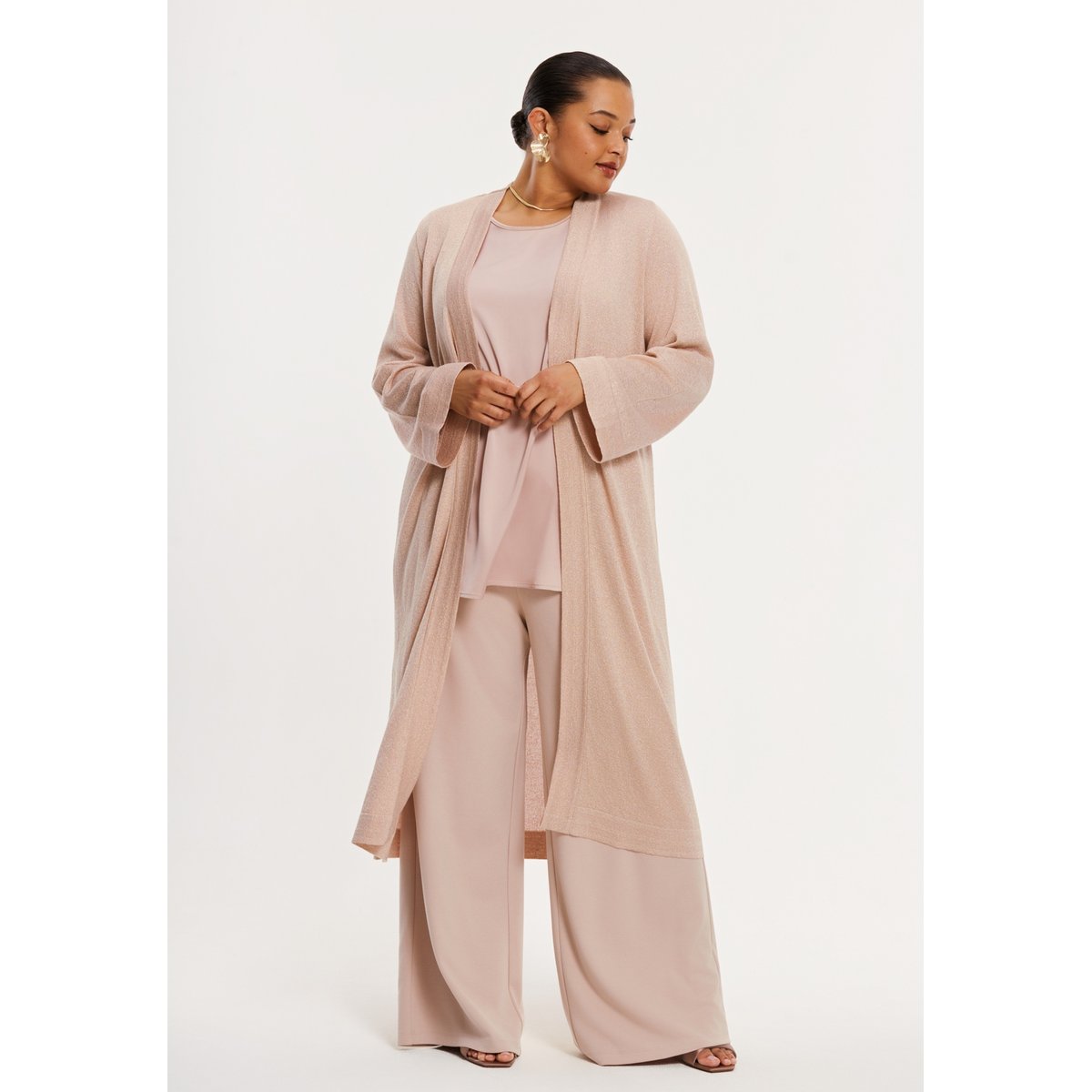 Cardigan avec manches longues brun clair, YOEK