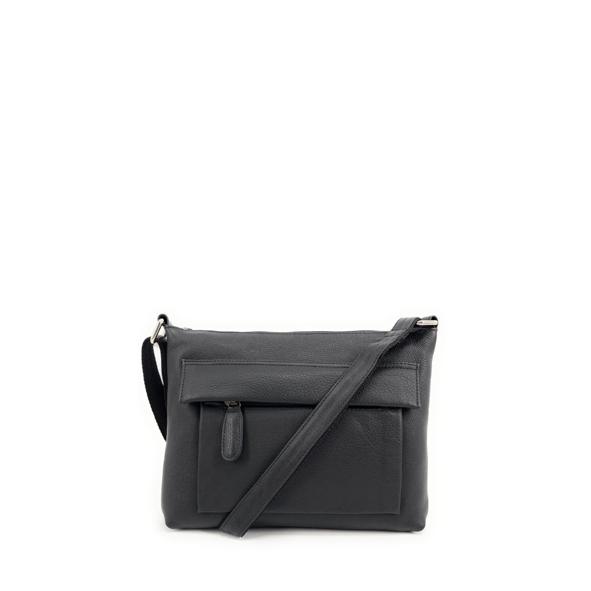 Sacoche en cuir lisse NEO noir, OH MY BAG