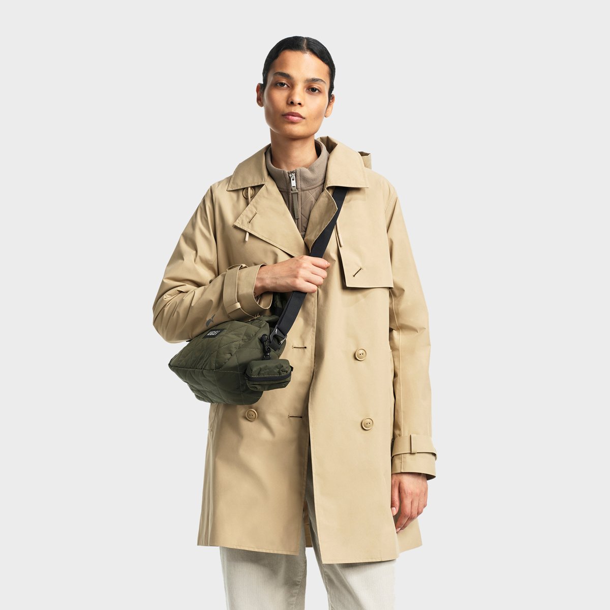 Trench à capuche GORE-TEX beige, AIGLE