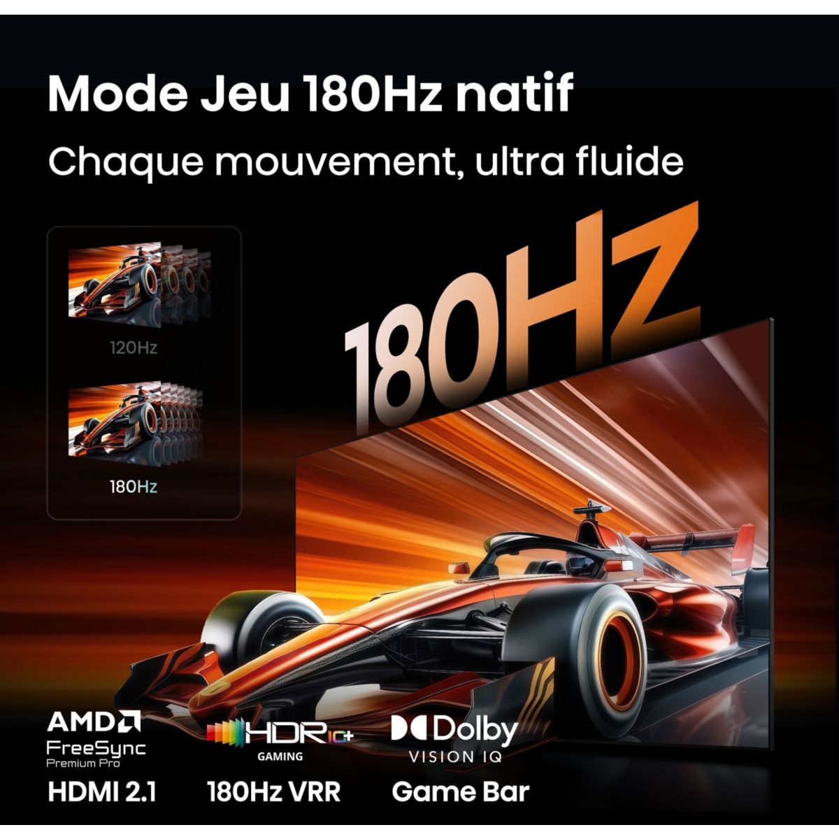 TV RGB 65UR8S (2026) 65" (164 cm) couleur unique, HISENSE