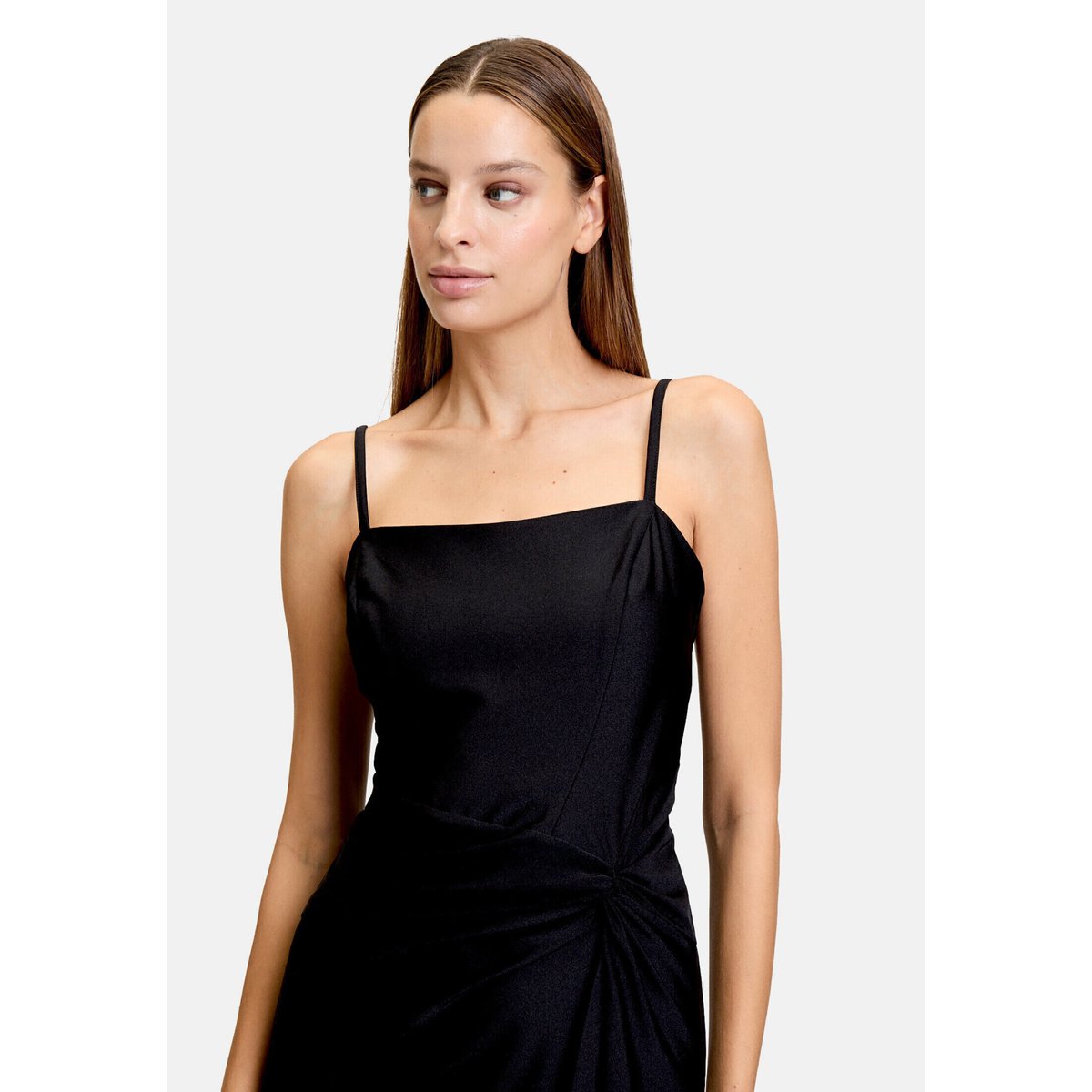 Robe de soirée à fronce noir, VERA MONT