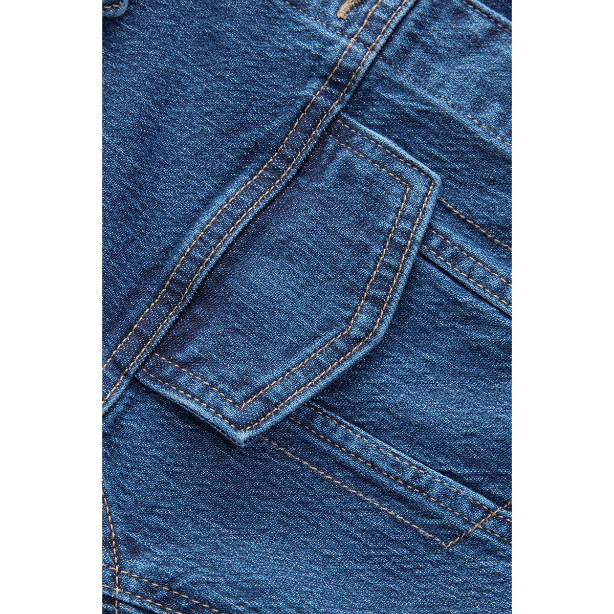 Veste cintrée en denim à buste plus large bleu foncé, NEXT
