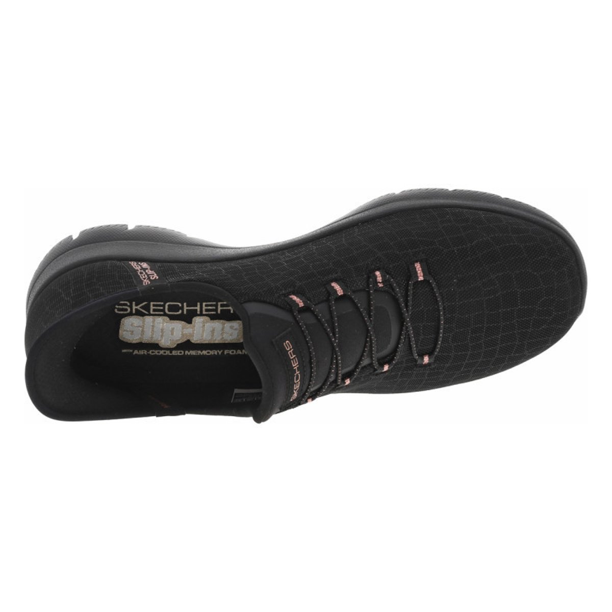 Baskets FEMME Skechers noires et à slip-ins noires, SKECHERS