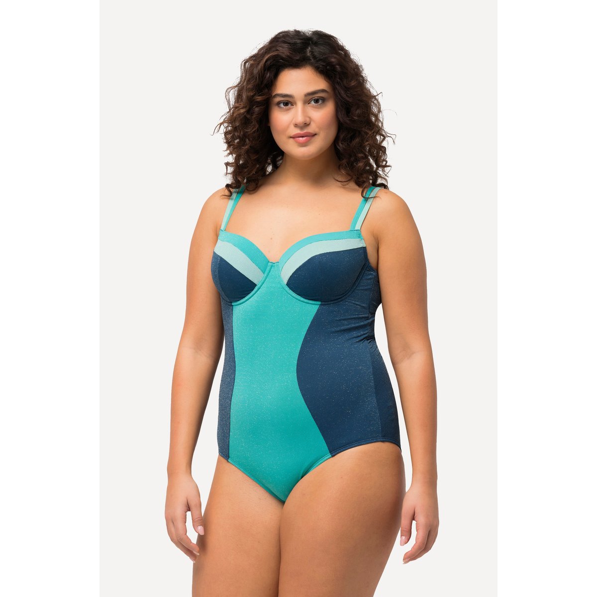 Maillot de bain à paillettes pétrol, ULLA POPKEN