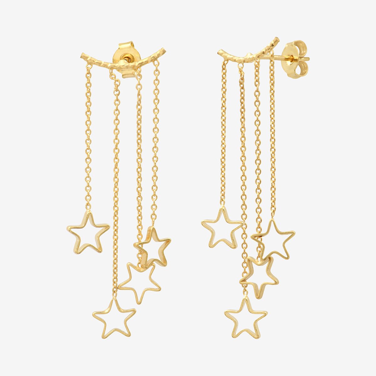 Boucles d'oreilles dorées grand modèle - cassiopee doré, CAROLINE NAJMAN