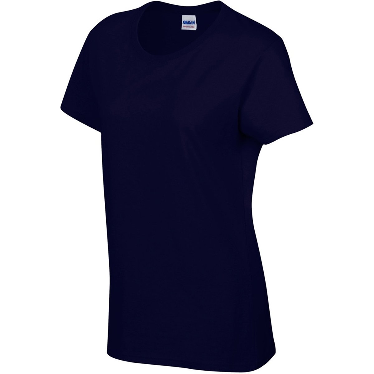 T-shirt cintré manches courtes HEAVY COTTON bleu marine, GILDAN