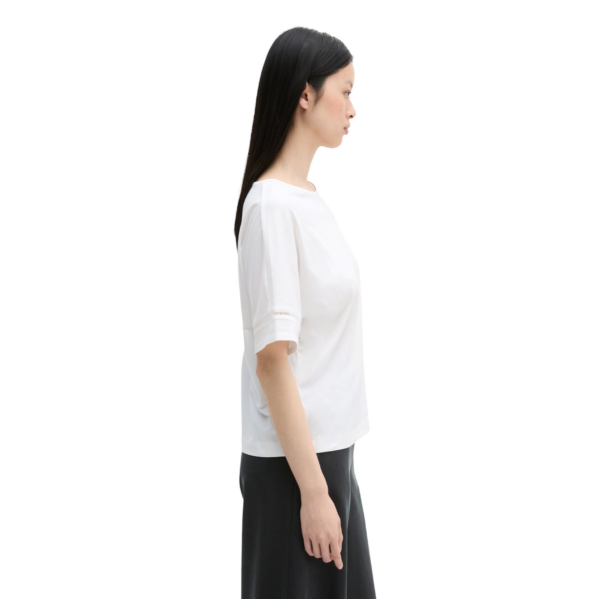 T-shirt relaxed avec TENCEL™ Modal blanc, MARC O'POLO