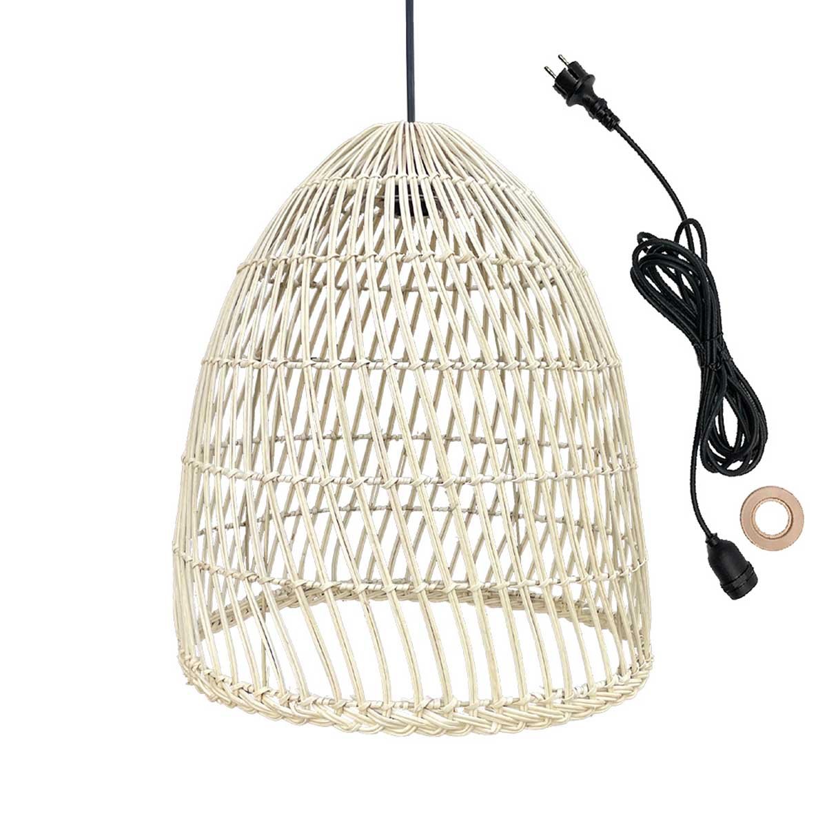 Suspension secteur PAULO OUTDOOR CABLE beige, LUMISKY