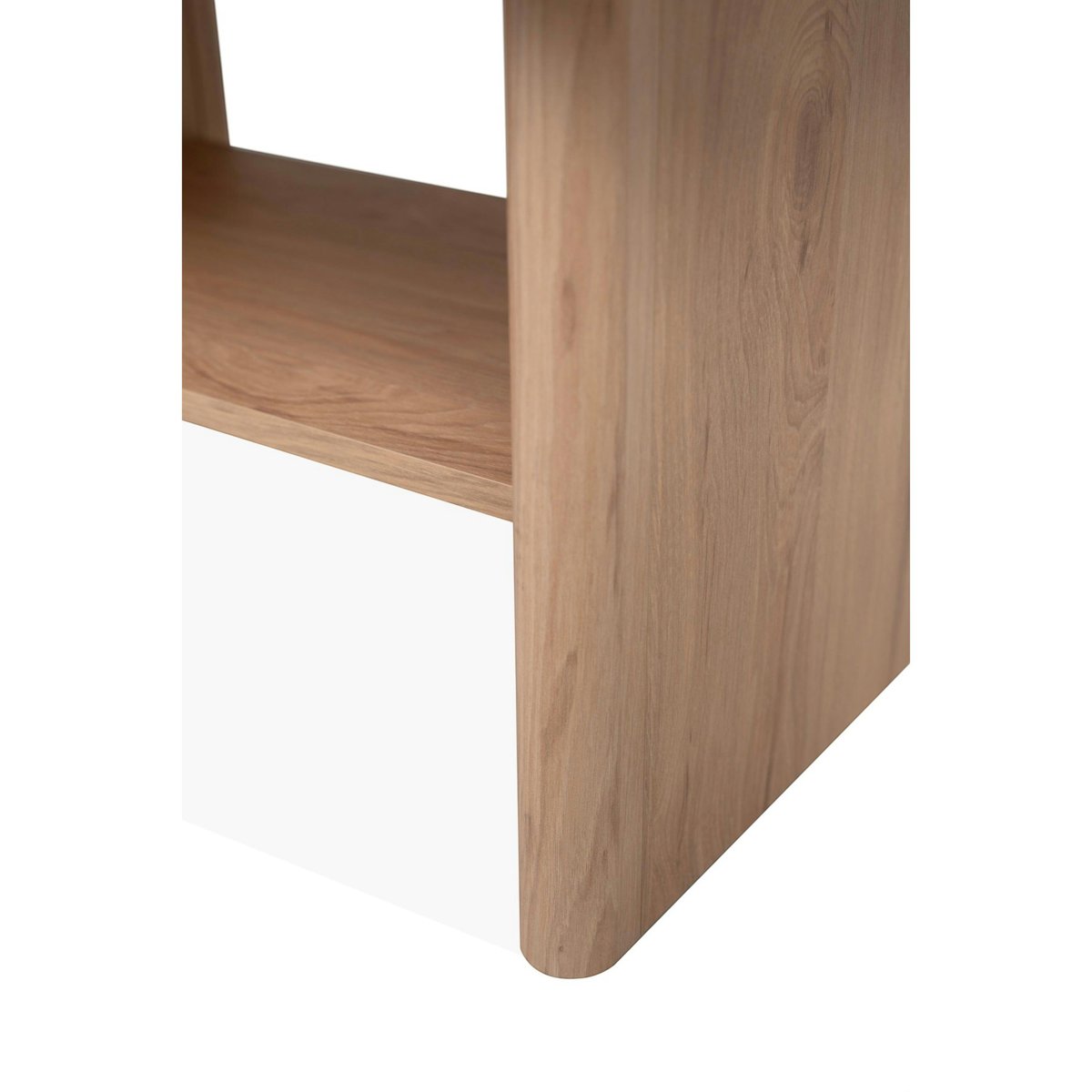 Table basse rectangulaire effet bois à double plateau ALVA bois naturel, PIER IMPORT