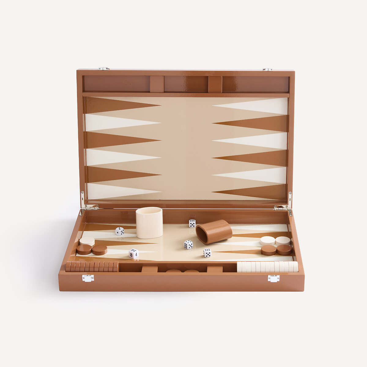 Jeu de backgammon laqué, CEPHEE moka, AM.PM
