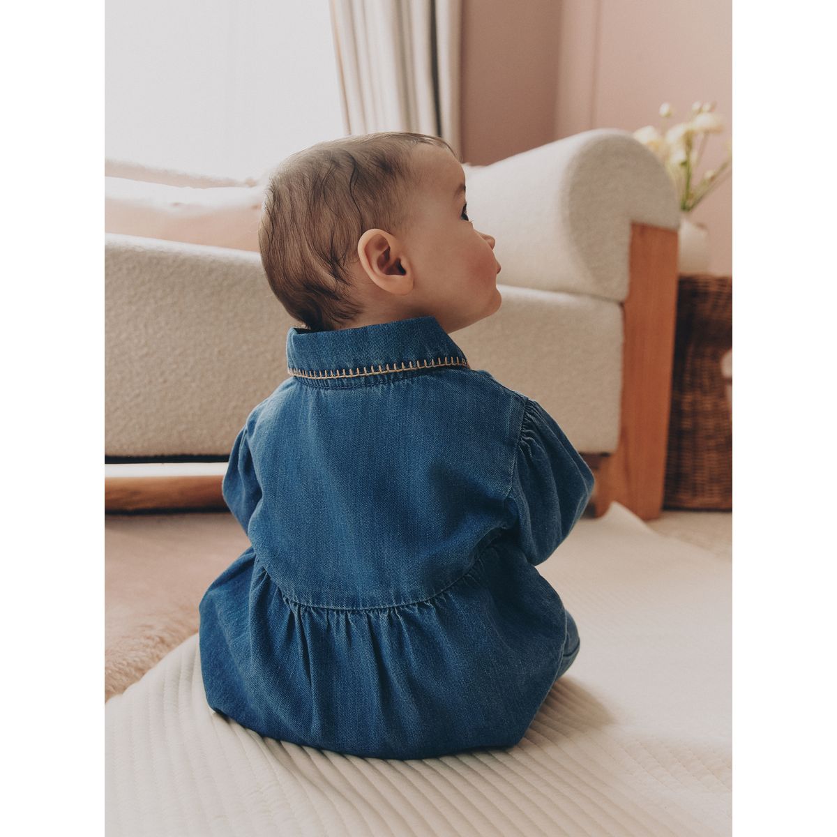 Barboteuse bébé bleu jean, NEXT