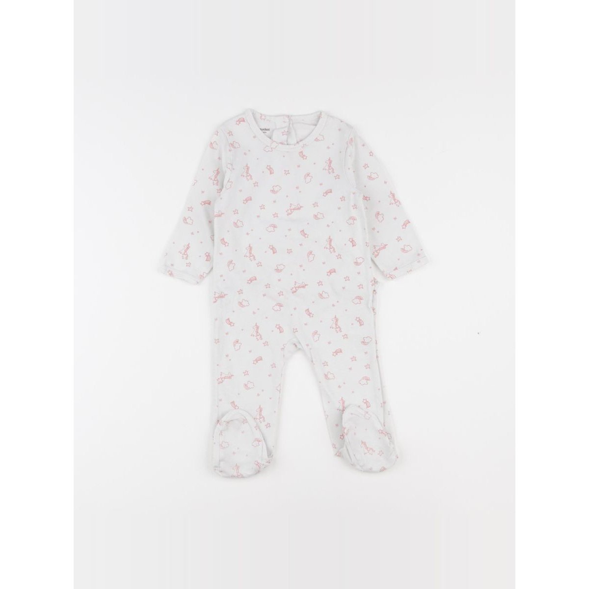 Pyjama coton - Etat satisfaisant blanc, VERTBAUDET