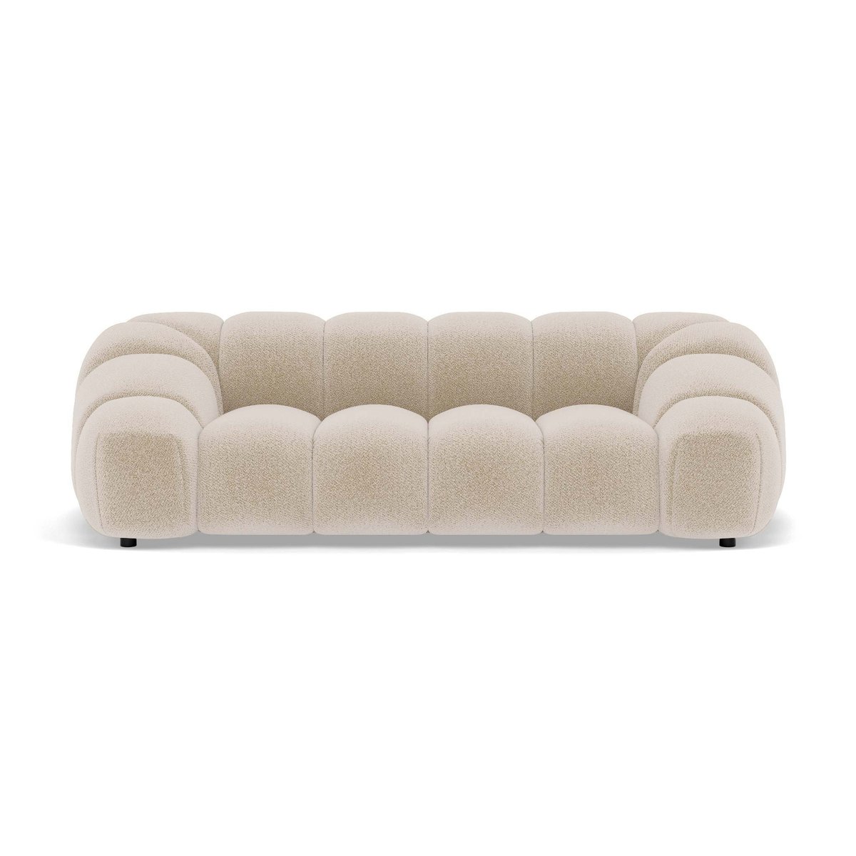 Canapé en velours texturé style contemporain, AVA beige, BEST MOBILIER