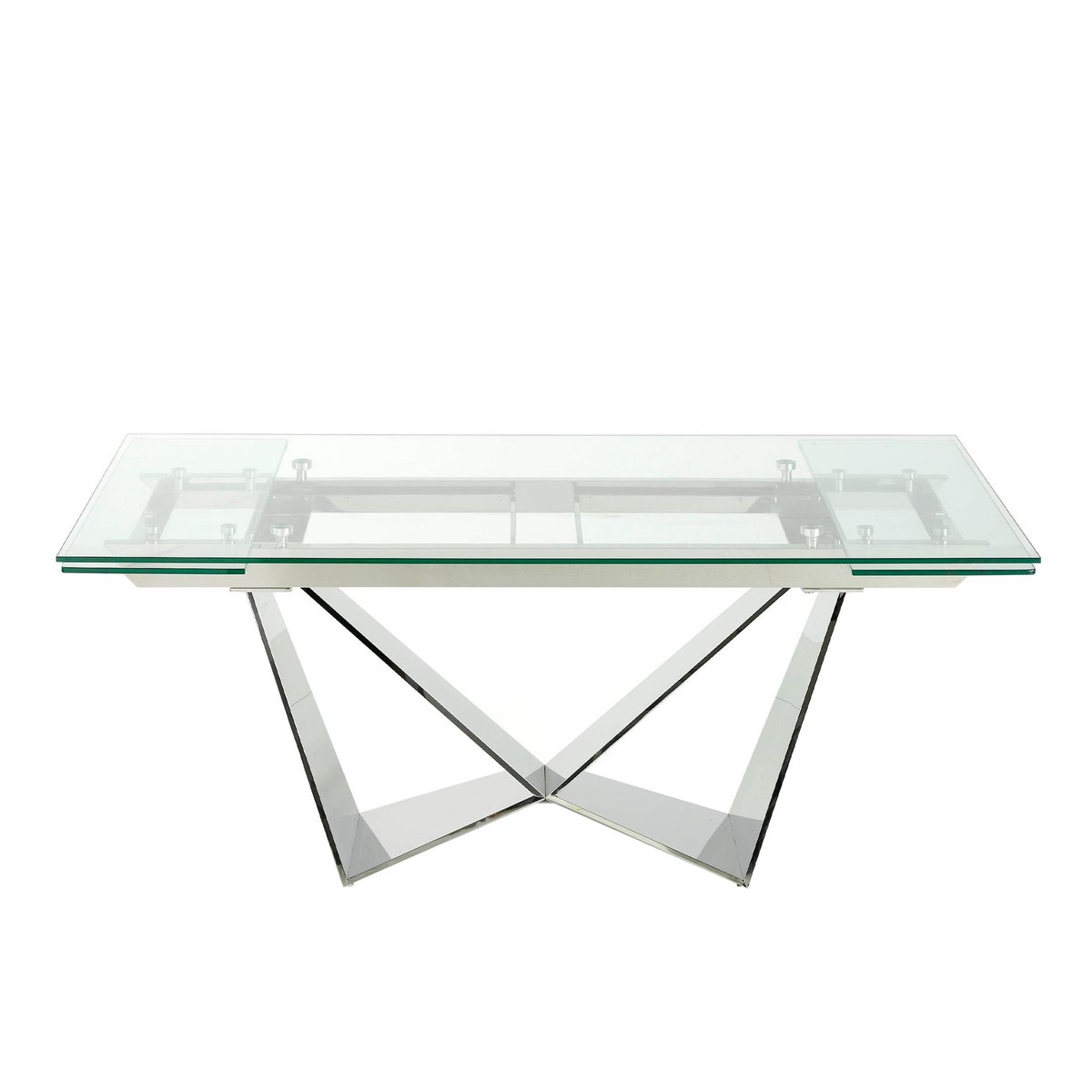 Table à manger extensible en verre verre | acier, ANGEL CERDA