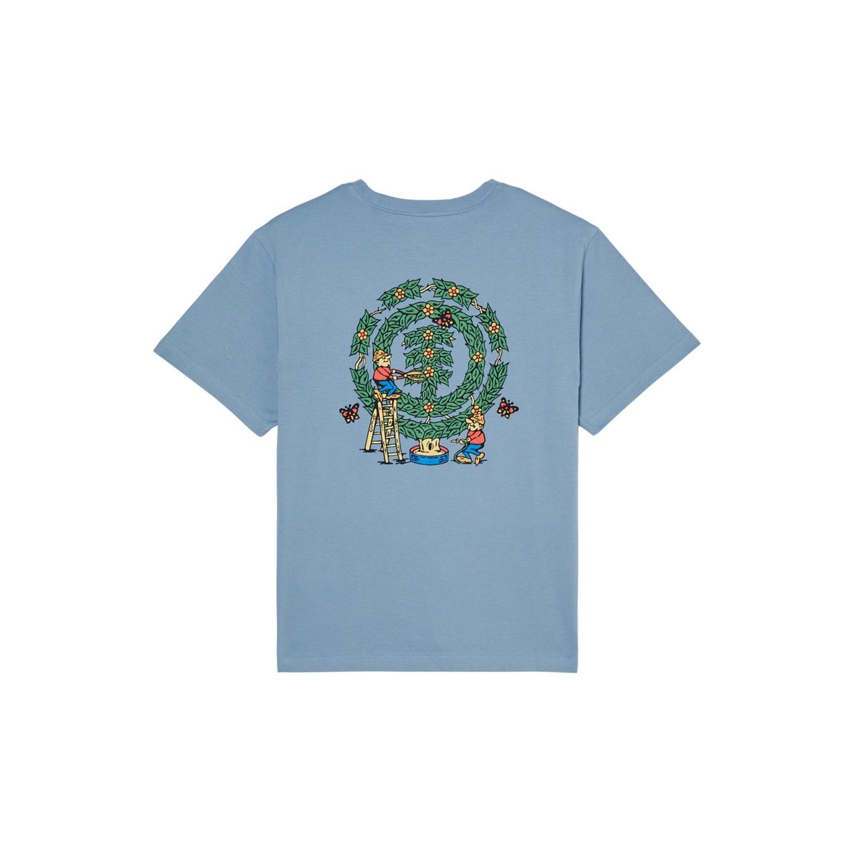 T-Shirt manches courtes GARDENING bleu faded denim, ELEMENT