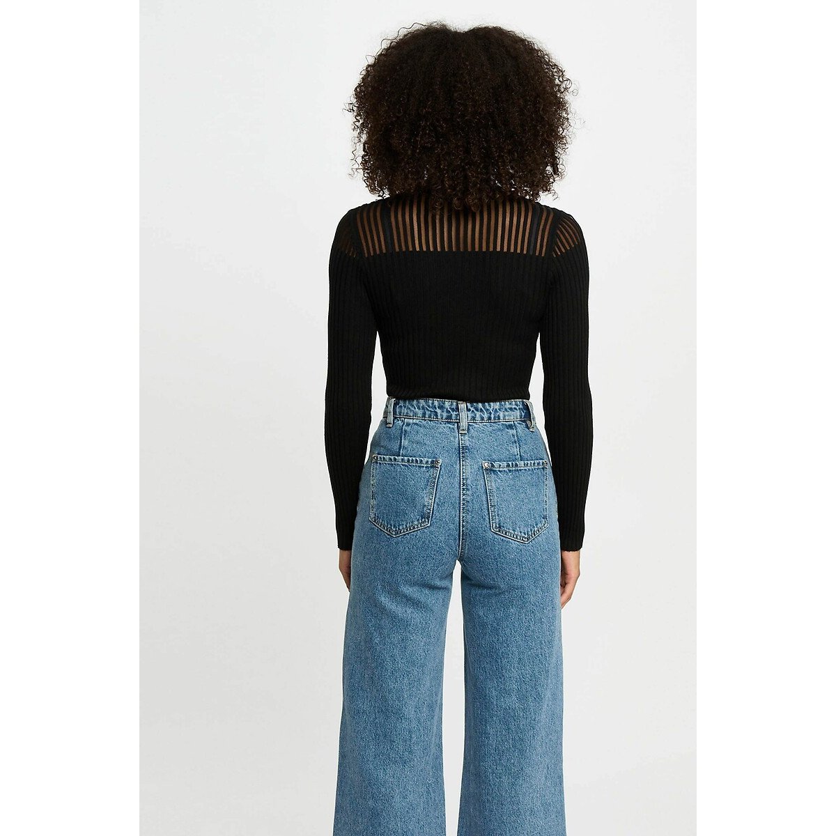 Pull manches longues noir, MORGAN