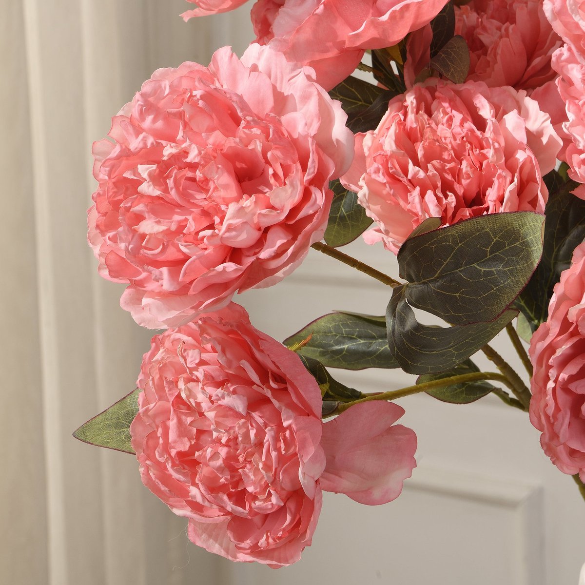 Tige de pivoine artificielle H85 LES ESSENTIELS rose, SIA