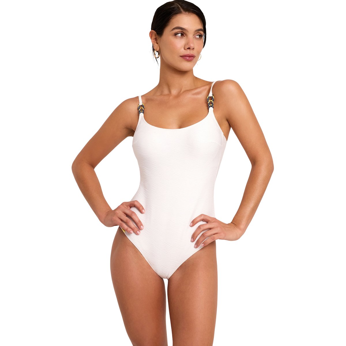 Maillot de bain une pièce préformé NAUTILUS blanc, SELMARK MARE